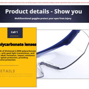 Thickened Telescopic Temple Anti-Impact Safety Glasses